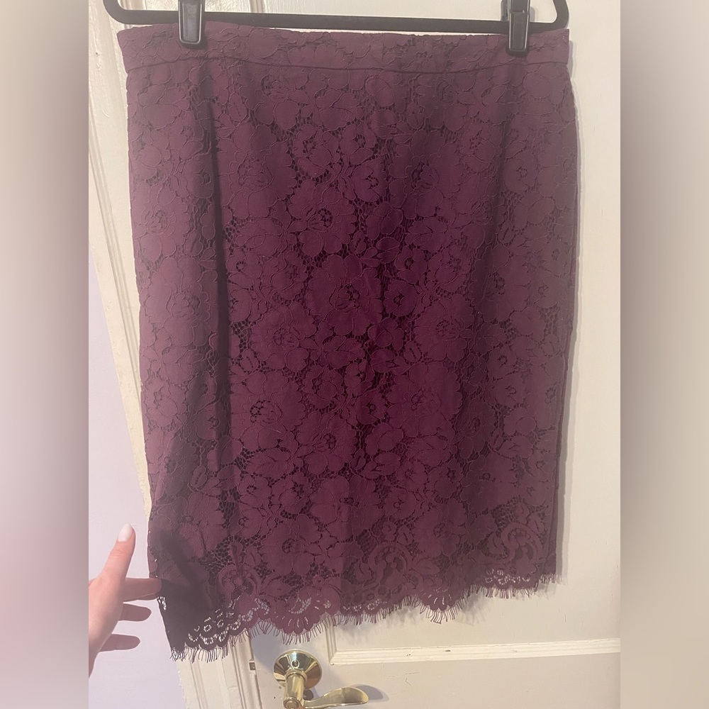 Floral Lace Ann Taylor Pencil Skirt